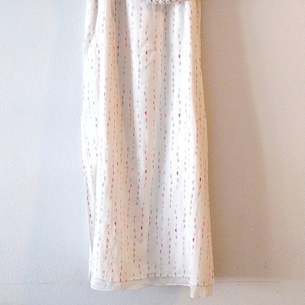 $188 Anthropologie Lilla P Dress Soft Triangle Print Feminine Playful - Picture 5 of 7